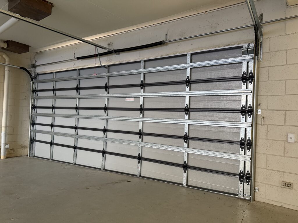 a sectional door inside