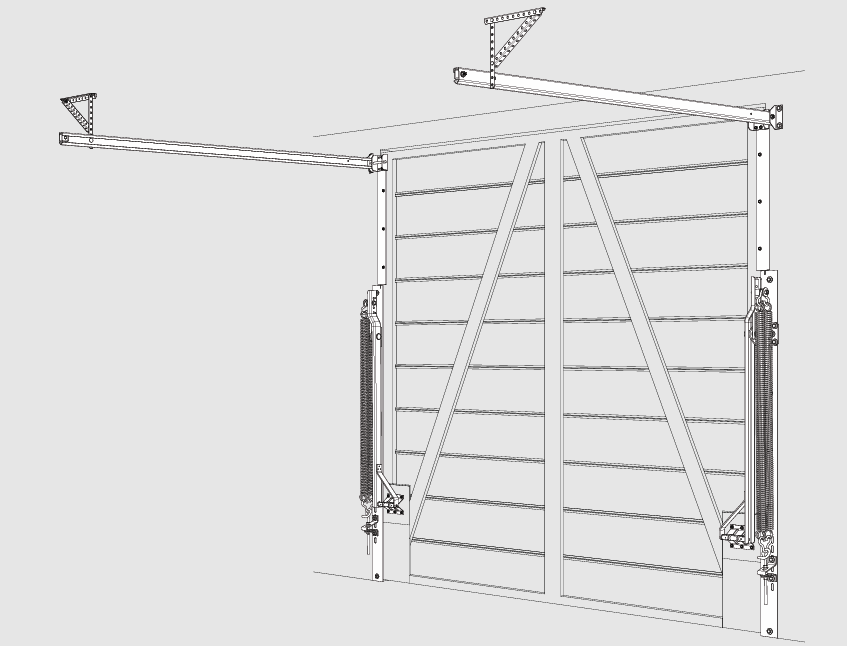 T-fitting tilt door