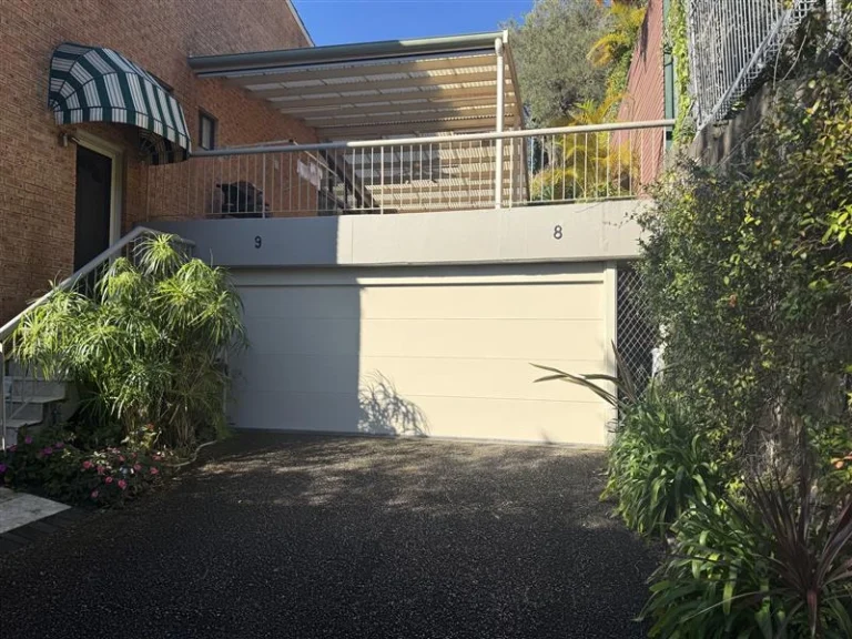 Paperbark flat smooth panel lift door