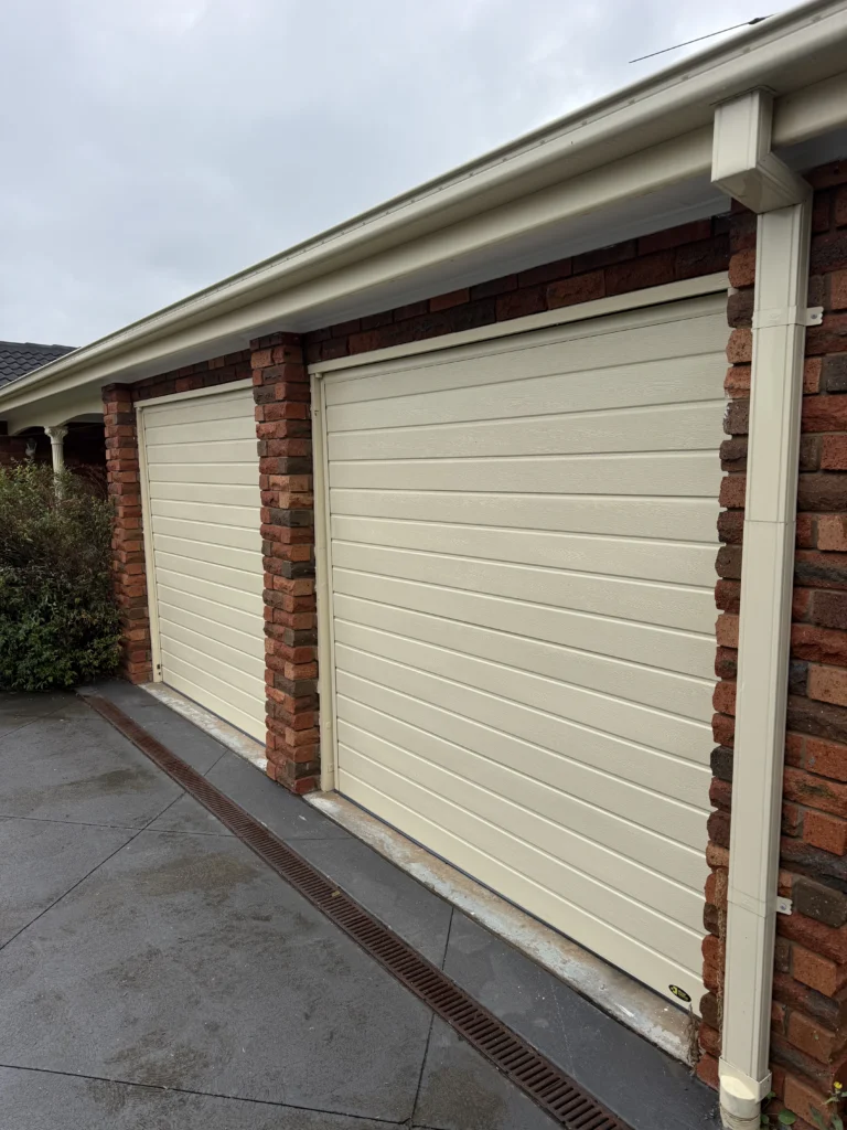 Doorworks Classic Cream Ribline Woodgrain Tilt Doors